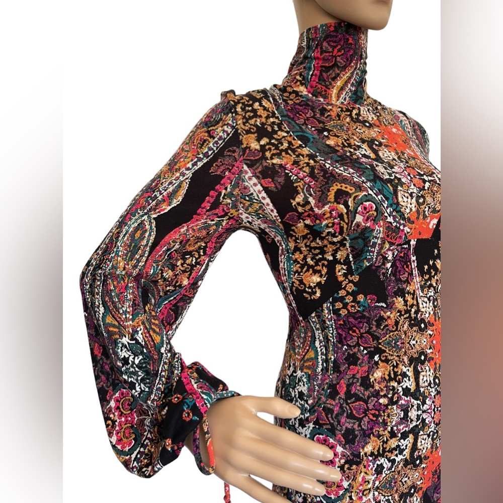 Free People Black Paisley Dress